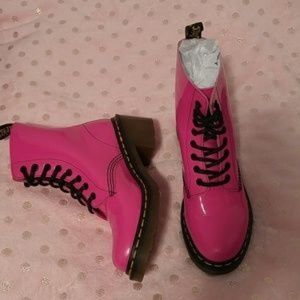 Doc Martens Leather Clemency Airwair Hot Pink  SZ7